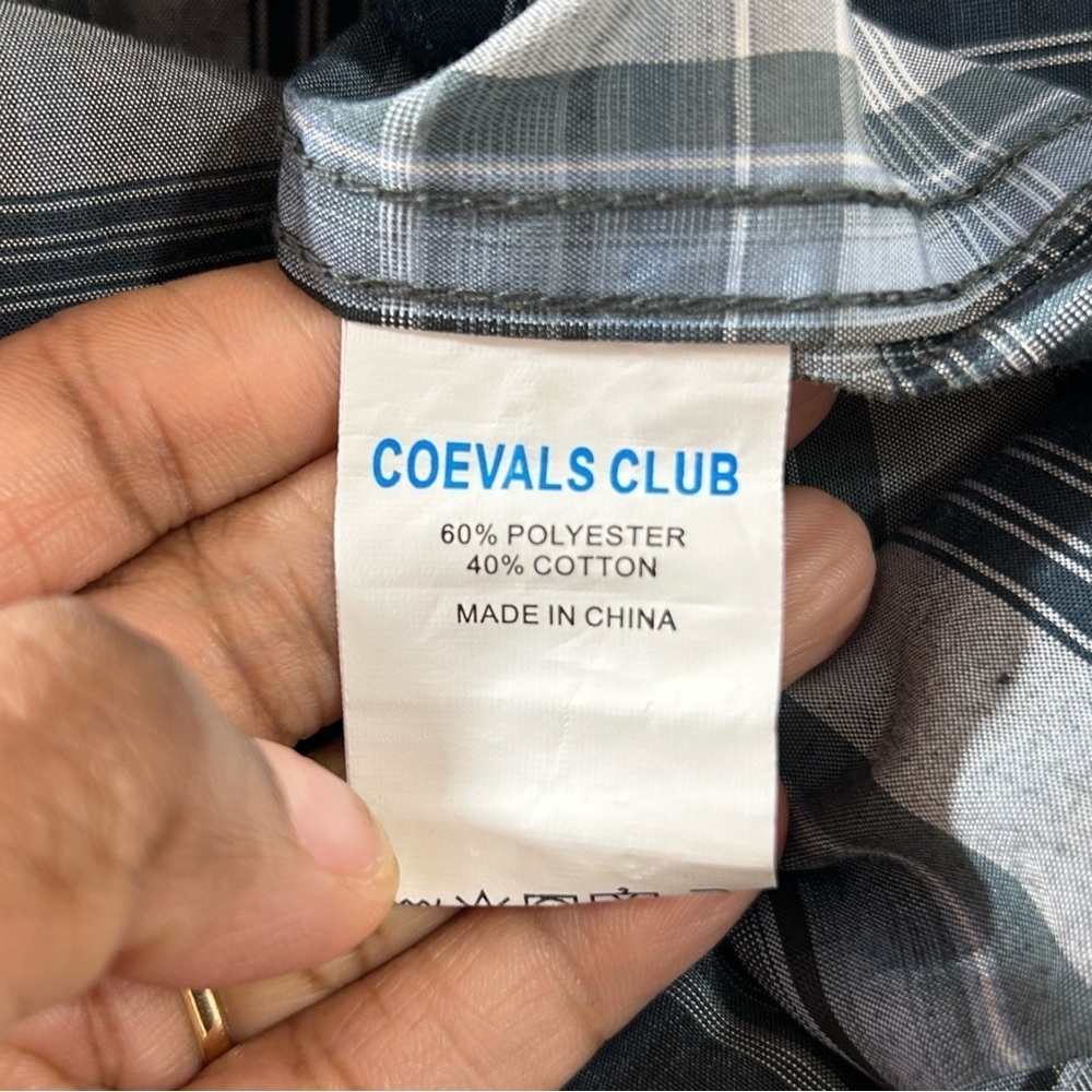 𝅺COEVALS Club Men's Western Cowboy Pearl Snap Button Shirt Long Sleeve XL - Picture 5 of 8